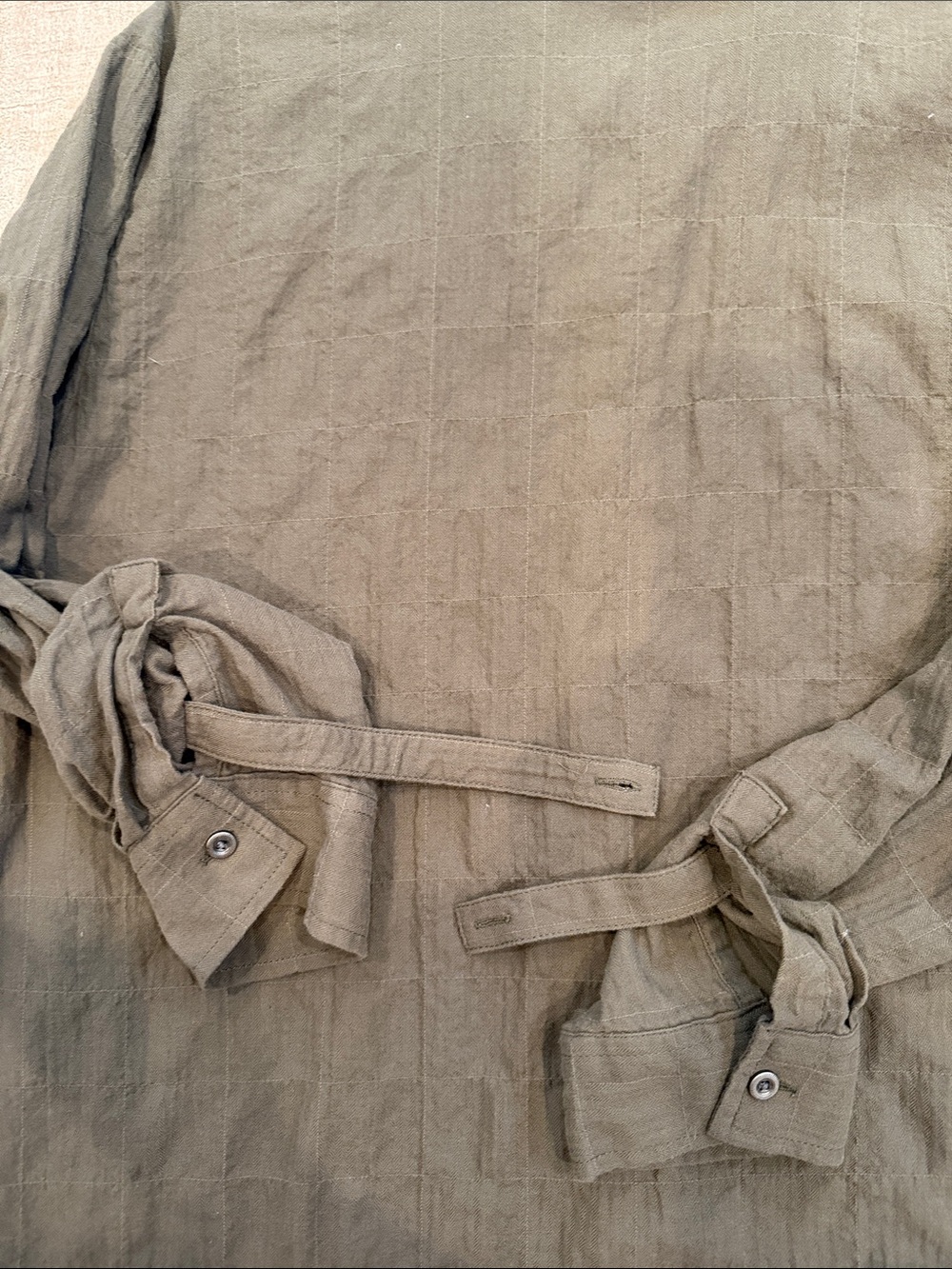 Women’s Christopher &Banks Olive Long Sleeve Button-Up Shirt - Picture 7 of 7